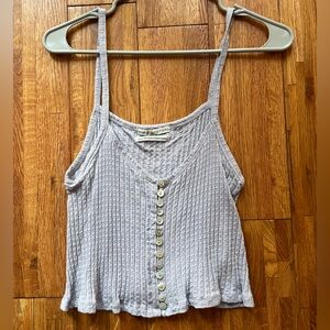 Urban Outfitters Light Gray Button-Front Camisole